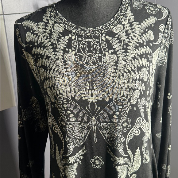 Johnny Was butterfly black & white dress - Picture 2 of 7